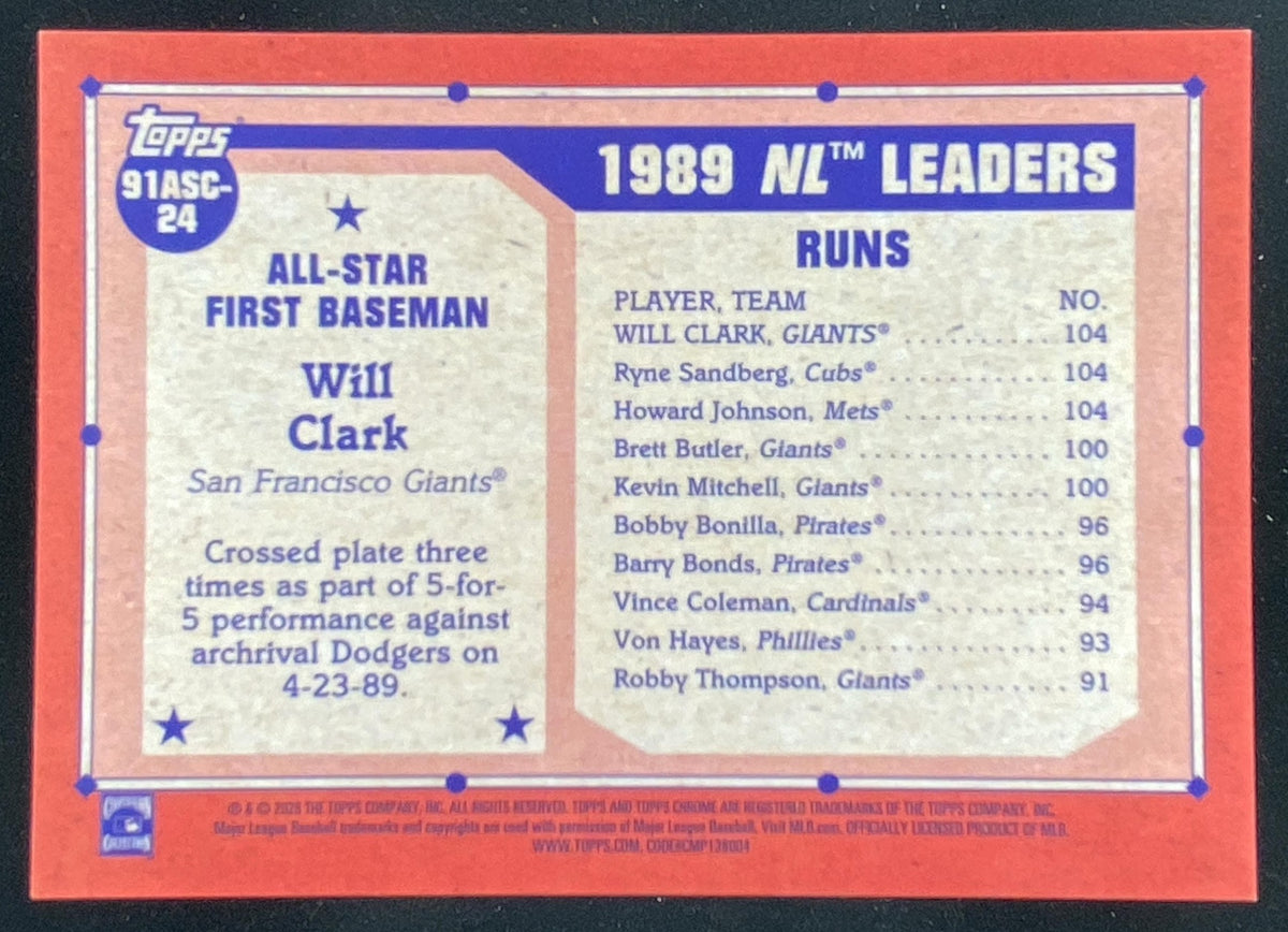 2026 Topps Series 2 Will Clark trading card