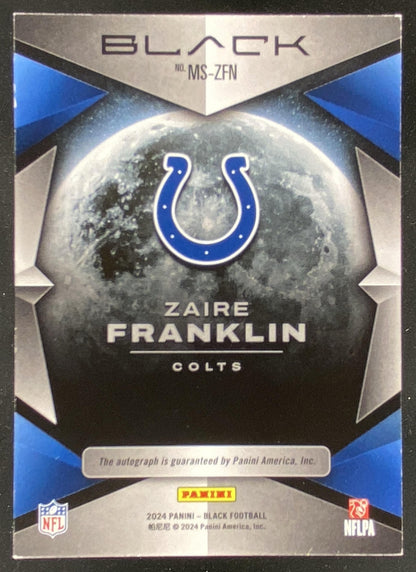 2024 Panini Black Zaire Franklin #MS-ZFN trading card