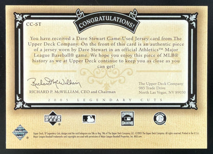 2005 SP Legendary Cuts Classic Careers Dave Stewart Jersey