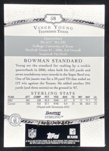2008 Bowman Sterling Vince Young #58 trading card