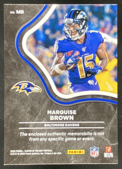 2020 Panini Player of the Day Marquise Brown #MB trading card