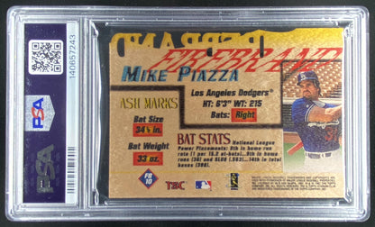 1997 Topps Stadium Club Mike Piazza #FB10 graded PSA 9 trading card