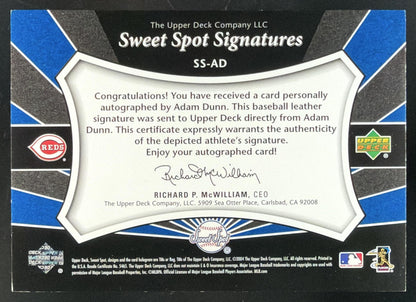 2004 Upper Deck Sweet Spot Signatures Adam Dunn Auto