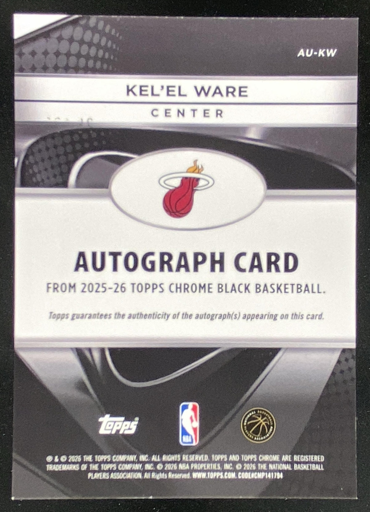 2025 Topps Chrome Kel'el Ware trading card