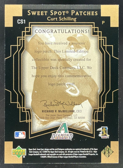 2003 Upper Deck Sweet Spot Patches Curt Schilling Patch