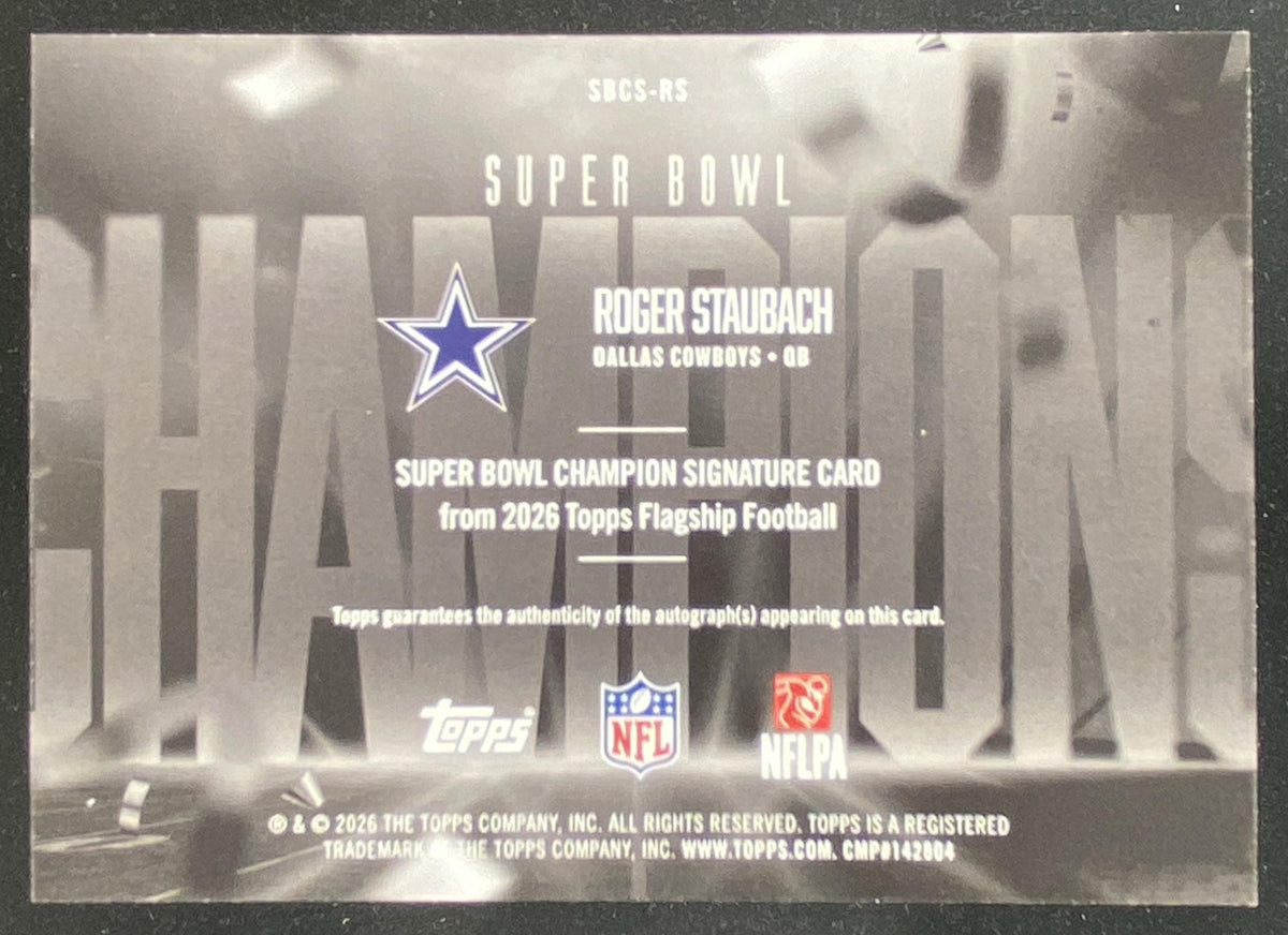 2026 Topps Roger Staubach #SBCS-RS trading card