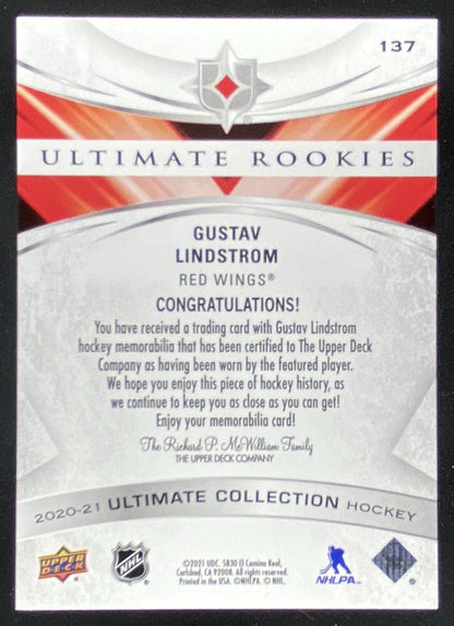 2020 Upper Deck Ultimate Collection Gustav Lindstrom trading card