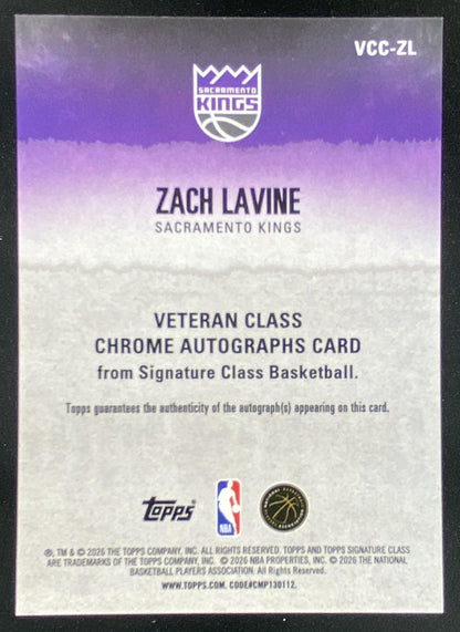 2025 Topps Signature Class Zach LaVine trading card