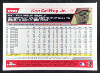2004 Topps Chrome Ken Griffey Jr. #268 trading card