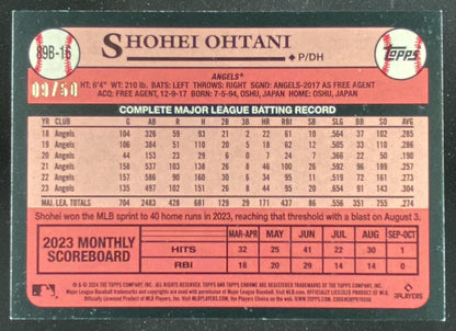 2024 Topps Shohei Ohtani #89B-16 trading card
