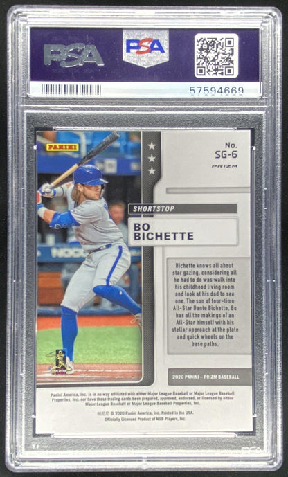 2020 Panini Prizm Bo Bichette #SG6 graded PSA 10 trading card