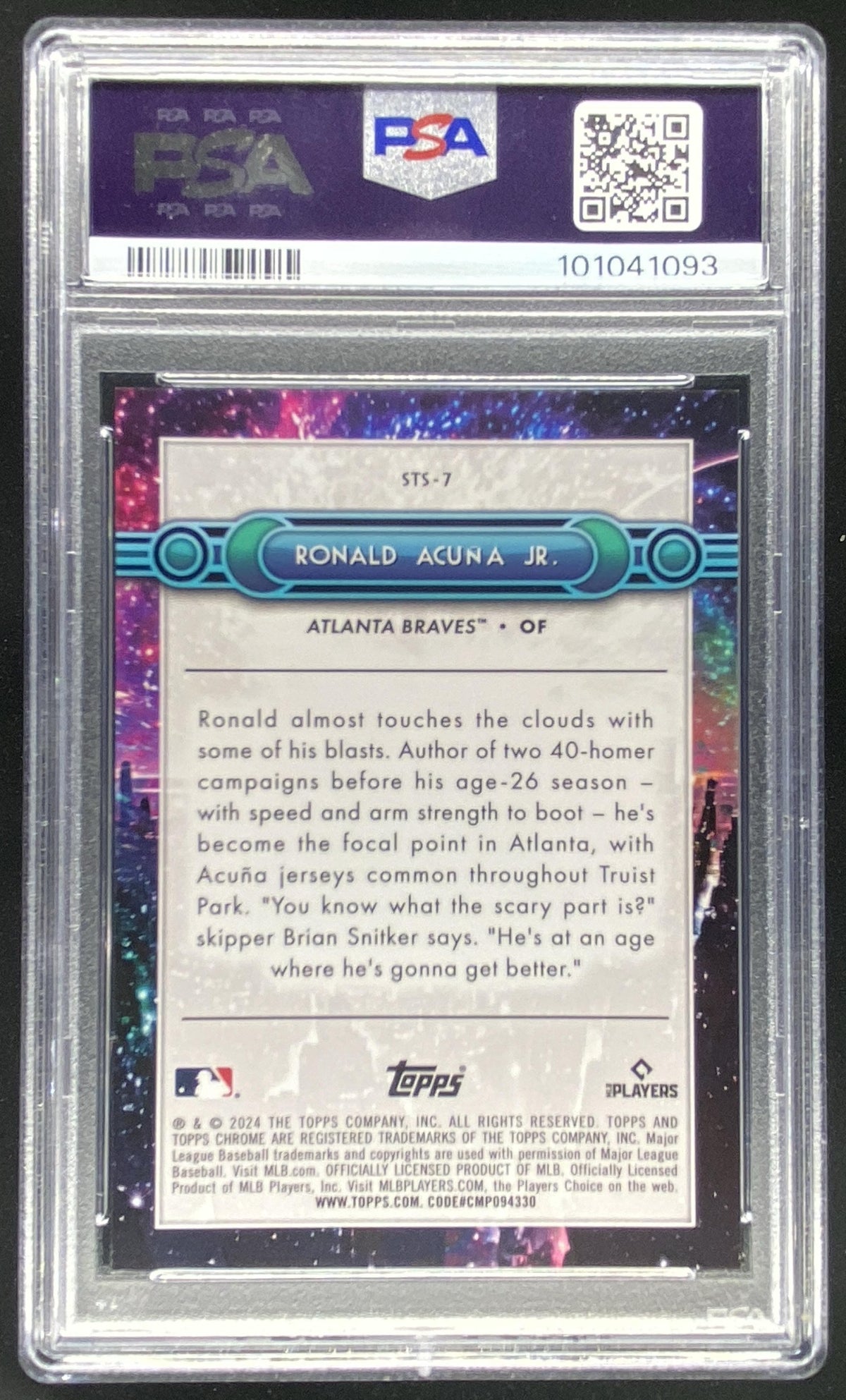 2024 Topps Chrome Ronald Acuña Jr. #STS-7 graded PSA 10 trading card
