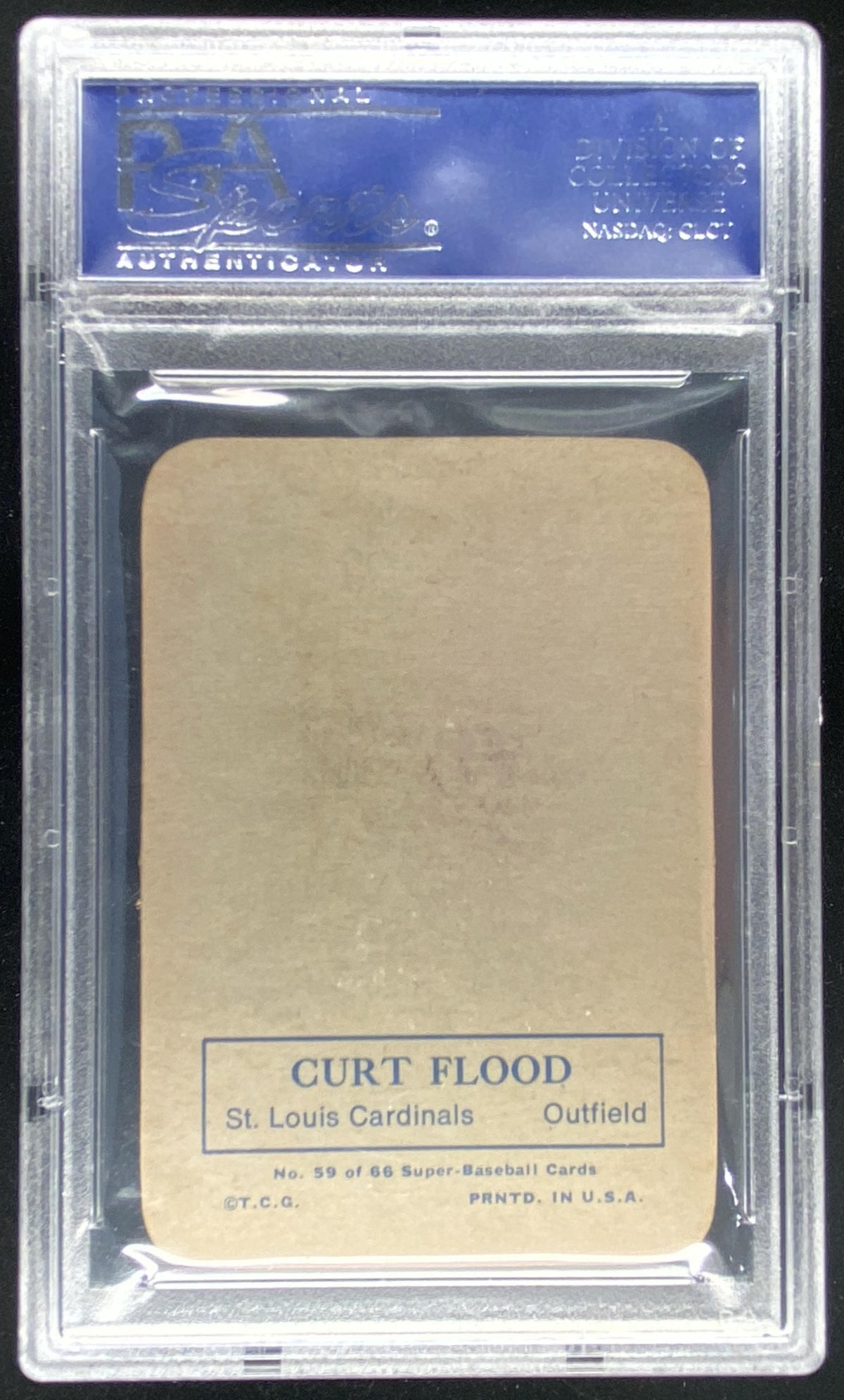 1969 Topps Super Curt Flood #59 graded PSA 9 trading card