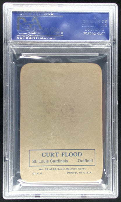 1969 Topps Super Curt Flood #59 graded PSA 9 trading card