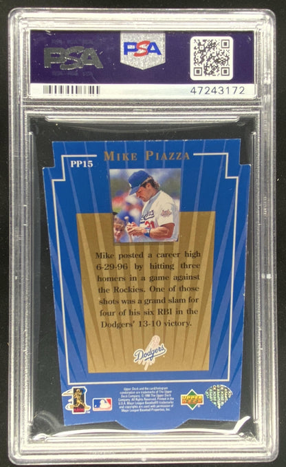 1997 Upper Deck Mike Piazza #PP15 graded PSA 8 trading card