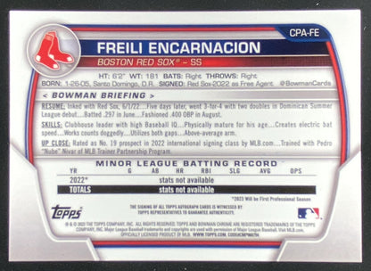 2023 Bowman Freili Encarnacion trading card