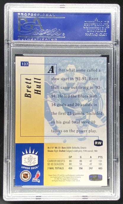 1993 Upper Deck SP Brett Hull #137 graded PSA 10 trading card