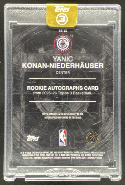 2025 Topps Three Yanic Konan-Niederhauser trading card