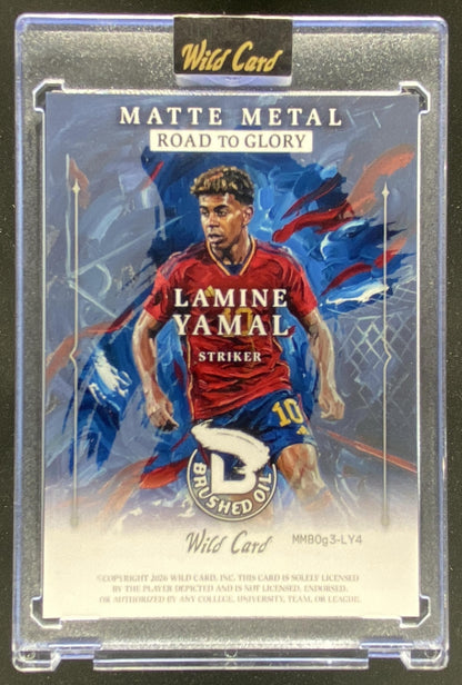Wild Card Matte Metal Road to Glory Lamine Yamal trading card