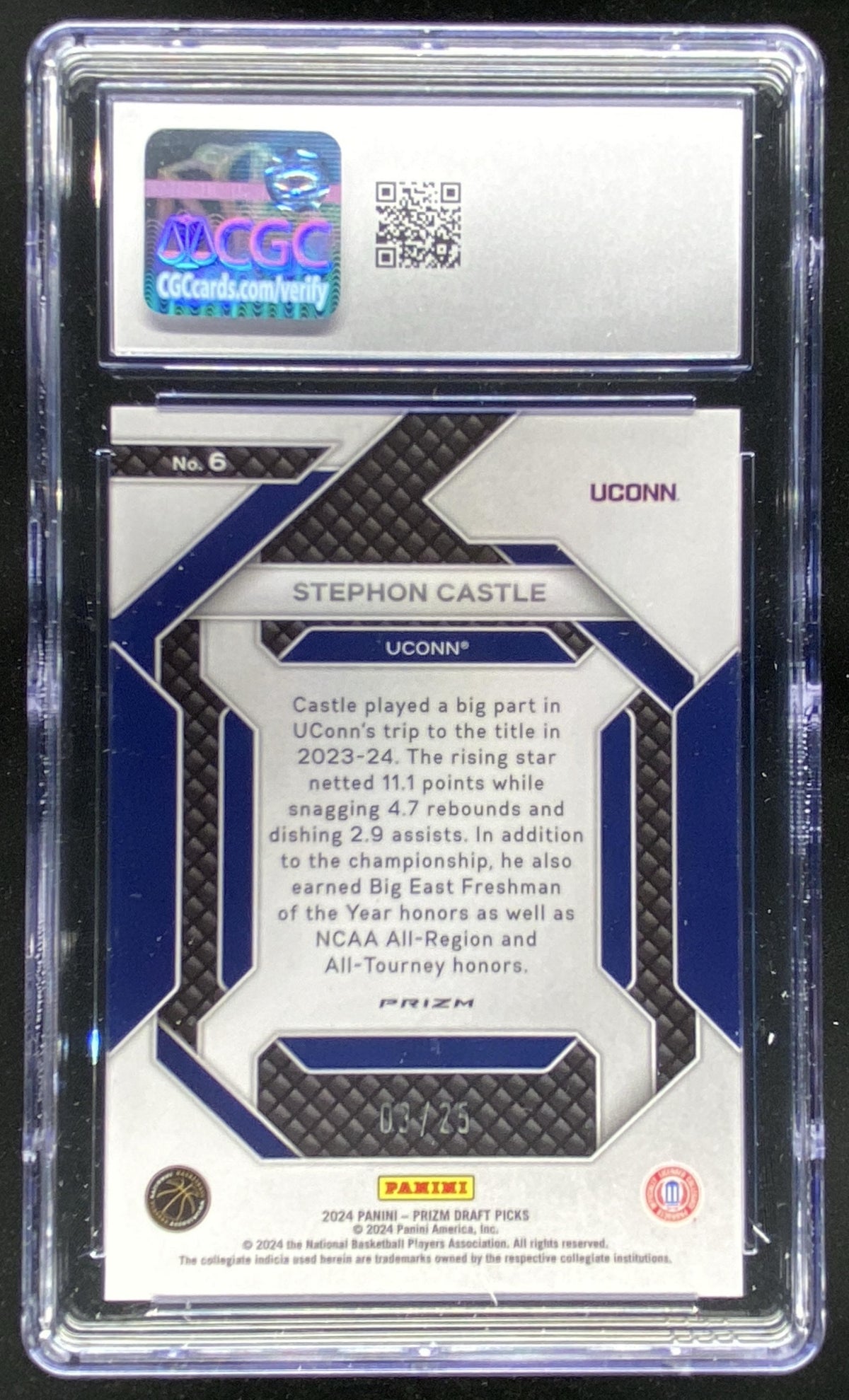 2024 Panini Prizm Draft Picks Stephon Castle #6 trading card