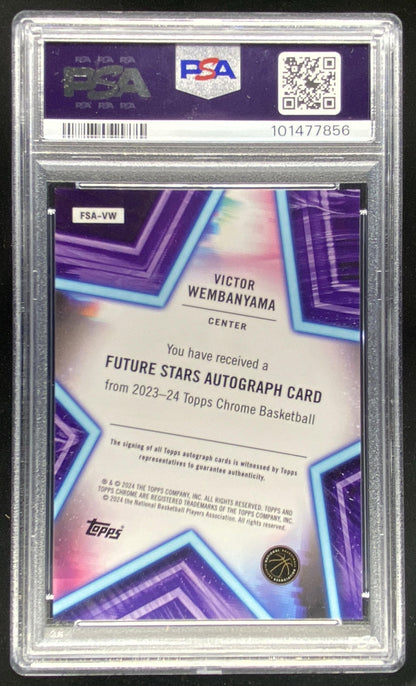 2023 Topps Chrome Victor Wembanyama #FSAVW graded PSA 10 trading card