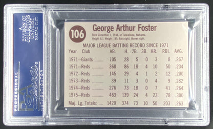 1976 Hostess George Foster #106 graded PSA 9 trading card