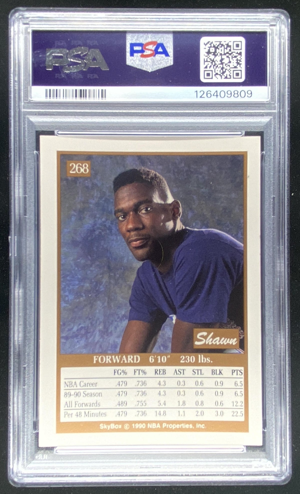 1990 Skybox Shawn Kemp #268 PSA authenticated autograph trading card