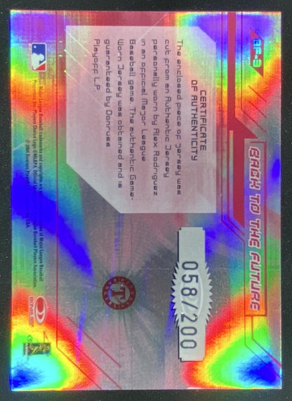 2004 Donruss Elite Alex Rodriguez #BF-3 trading card