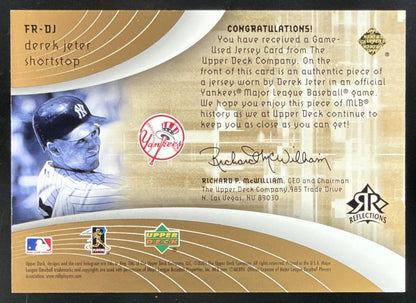 2005 Upper Deck Reflections Fabric Reflections Derek Jeter Jersey