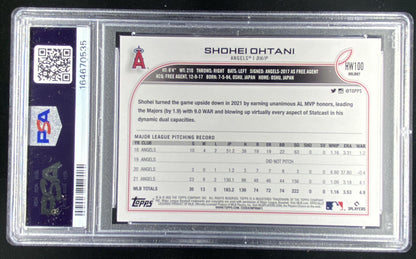 2022 Topps Holiday Shohei Ohtani #HW100 graded PSA 10 trading card