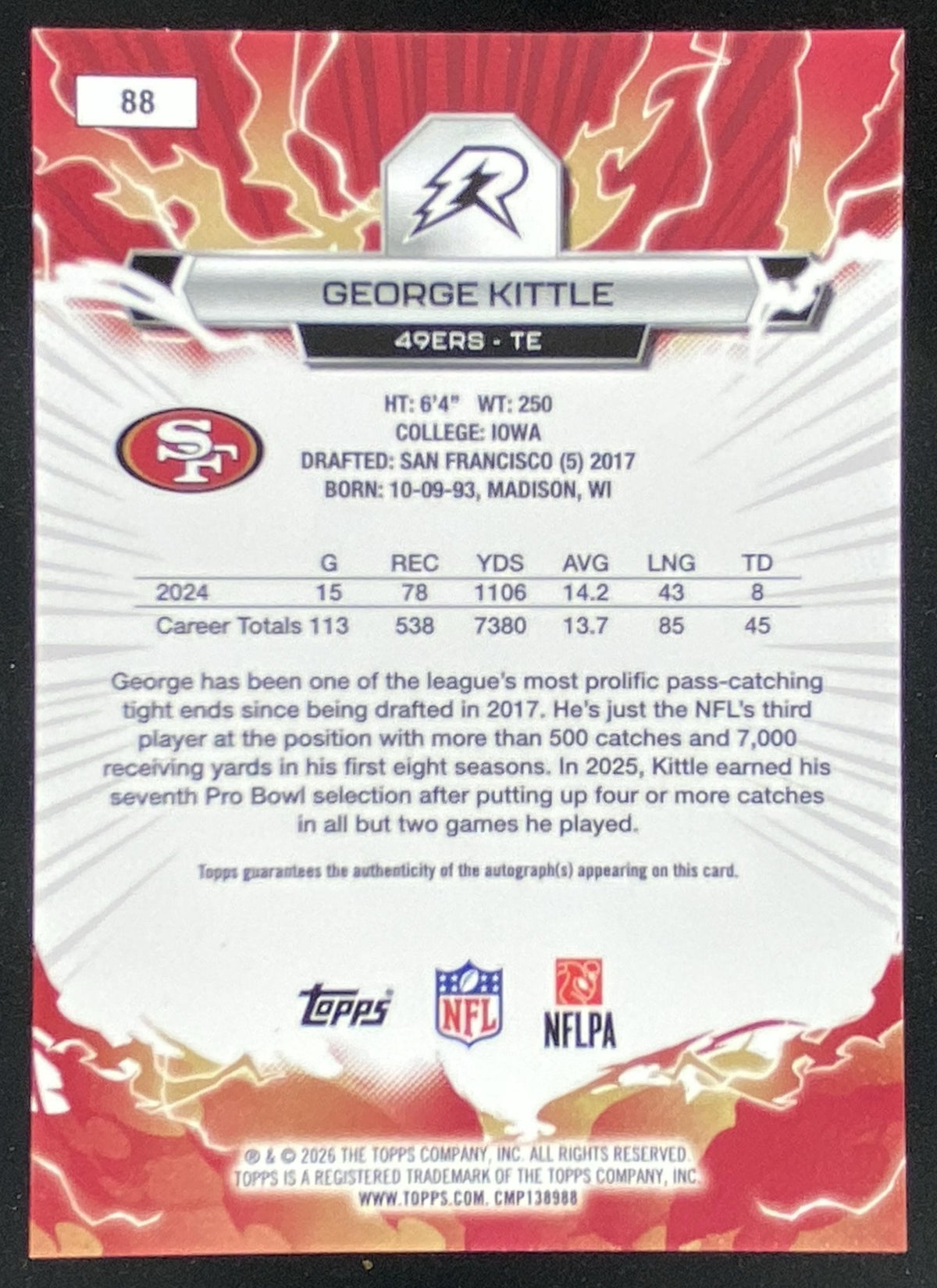 2025 Topps Resurgence George Kittle #88 trading card