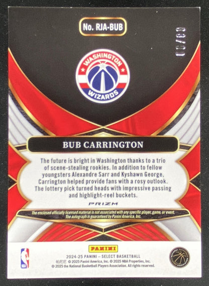 2024 Panini Select Bub Carrington trading card