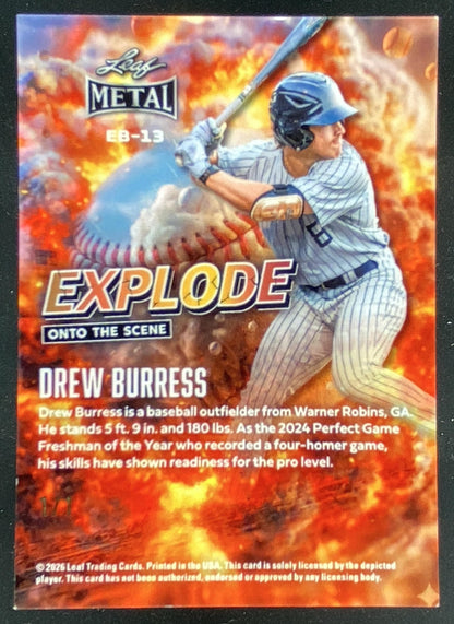 2026 Leaf Metal Drew Burress trading card