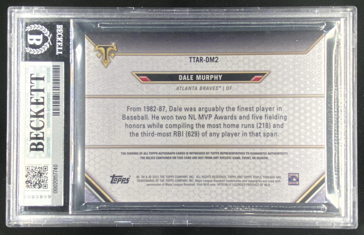 2021 Topps Triple Threads Dale Murphy BGS authenticated autograph graded 10 trading card