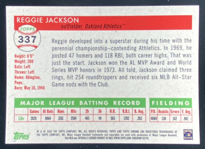 2025 Topps Chrome Platinum Anniversary Reggie Jackson trading card