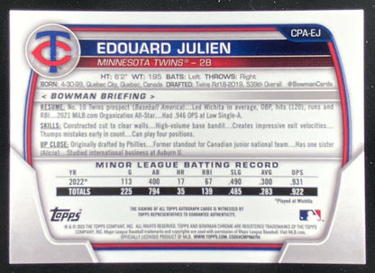 2023 Bowman Edouard Julien #CPA-EJ trading card
