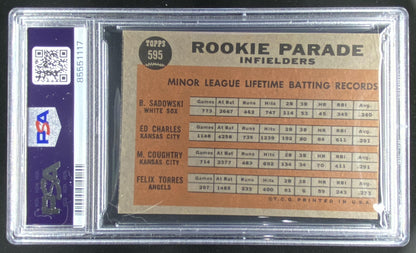 1962 Topps Bob Sadowski / Ed Charles / Marlan Coughtry / Felix Torres graded PSA 7 trading card