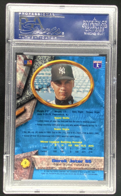 1994 Bowman's Best Derek Jeter #2 graded PSA 10 trading card