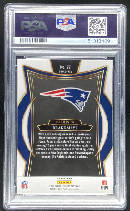2024 Panini Select Drake Maye #27 graded PSA 10 trading card