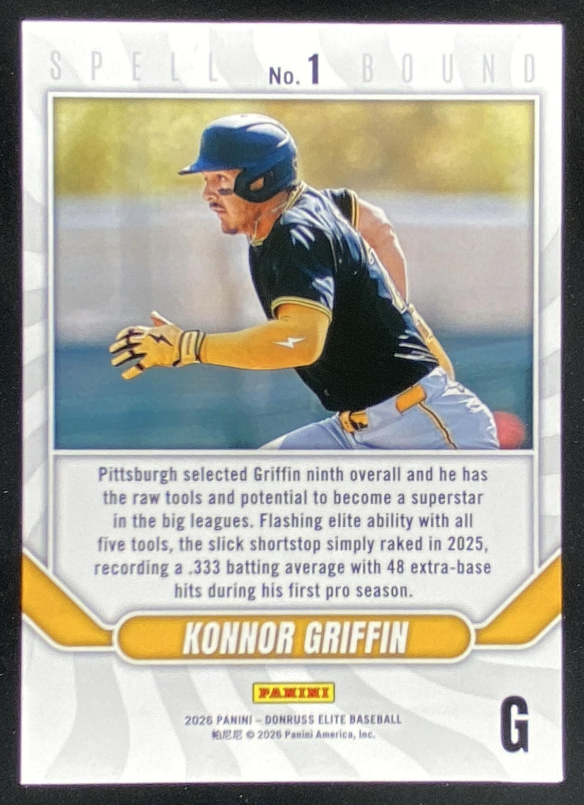 2026 Panini Donruss Elite Konnor Griffin #1 trading card