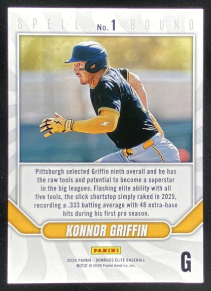 2026 Panini Donruss Elite Konnor Griffin #1 trading card
