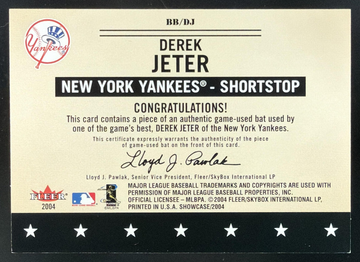 2004 Fleer Showcase Baseball's Best Derek Jeter Bat