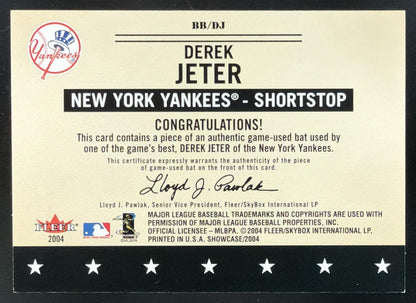 2004 Fleer Showcase Baseball's Best Derek Jeter Bat