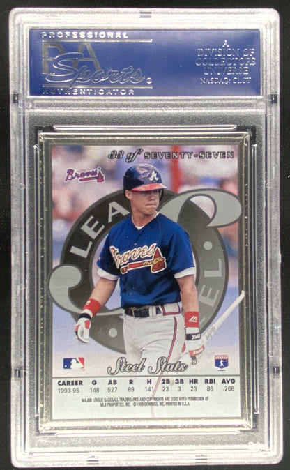 1996 Leaf Preferred Chipper Jones #33 graded PSA 10 trading card