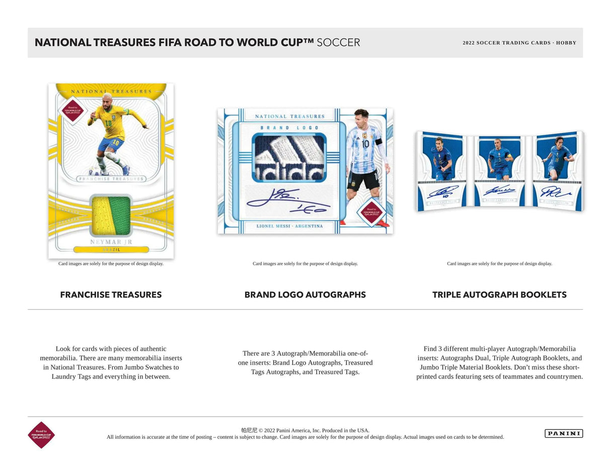 2022 Panini National Treasures FIFA Road to World Cup Soccer Hobby Box
