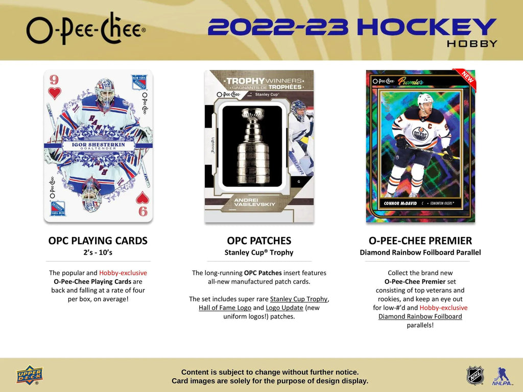 2022/23 Upper Deck O-Pee-Chee Hockey Hobby Box