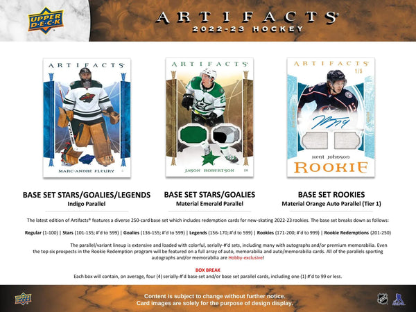 2022-23 Upper Deck Artifacts Hockey Hobby Box
