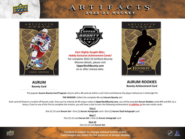 2022-23 Upper Deck Artifacts Hockey Hobby Box
