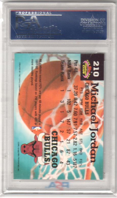 MICHAEL JORDAN 1992-93 Topps Stadium Club Members Choice #210 PSA 10 GEM MINT