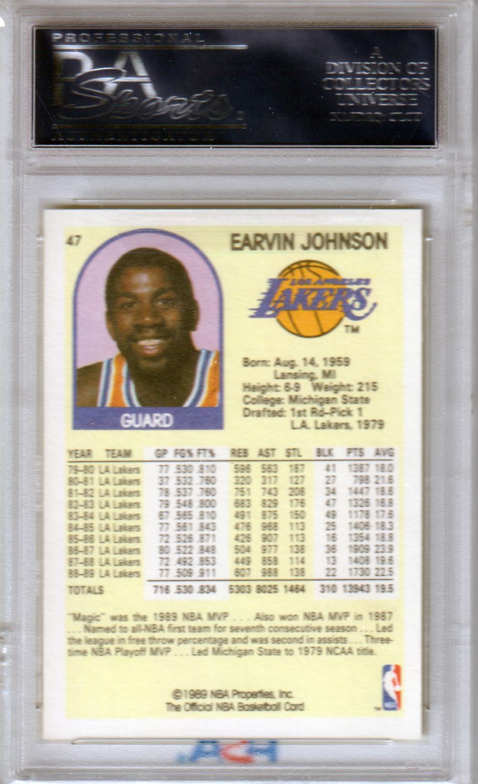 MAGIC JOHNSON 1990 Hoops Superstars #47 PSA 10 GEM MINT - LAKERS